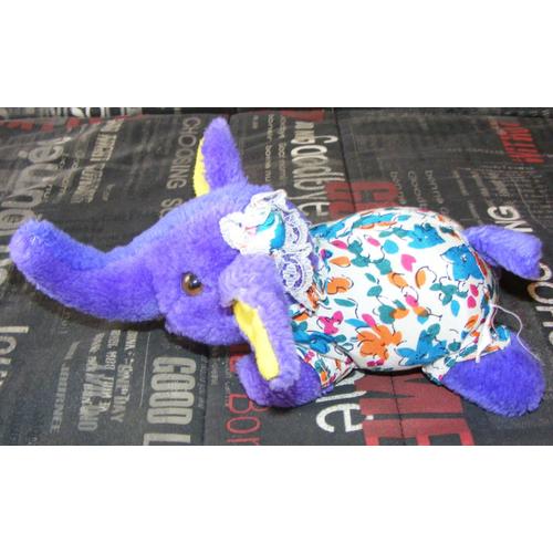 Peluche Éléphant Marque "Sandy" : 29 Cm