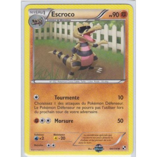 Escroco Niv 1 'noir&blanc' 90 Pv 64/144