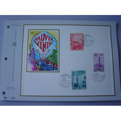 Monaco 1972 - 2  Feuillets Philatéliques Cef 42 Et 42s - Sauver Venise
