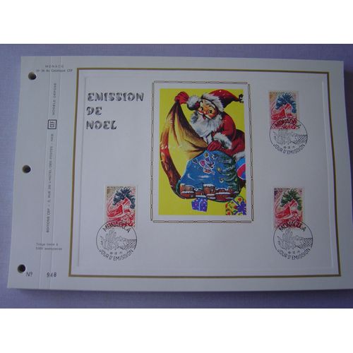 Monaco 1971 - 2 Feuillets Philatéliques Cef 36 Et 36s - Noêl 1971.