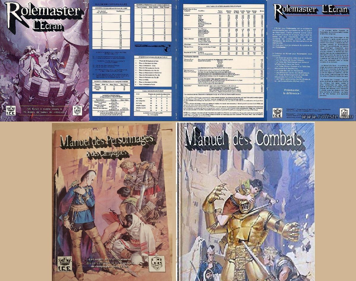 Rolemaster - L'écran +Manuel Des Combats+Manuel Des Personnages & Des Campagnes