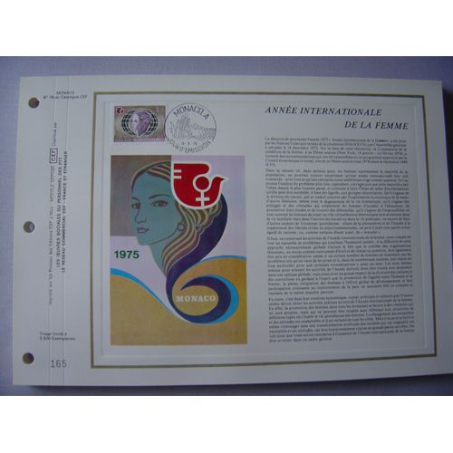 Monaco 1975  - 2 Feuillets Philatéliques Cef 78 Et 78s - Année Internationale De La Femme