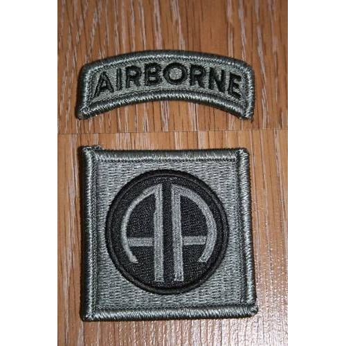 Insigne Tissu D'epaule De La 82 Eme  + Tab  Airborne (Division D'infanterie Aeroporte)