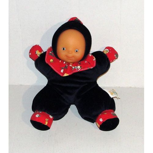 Doudou Poupon Bébé Bleu Marine Zapf Creation Baby Softlike