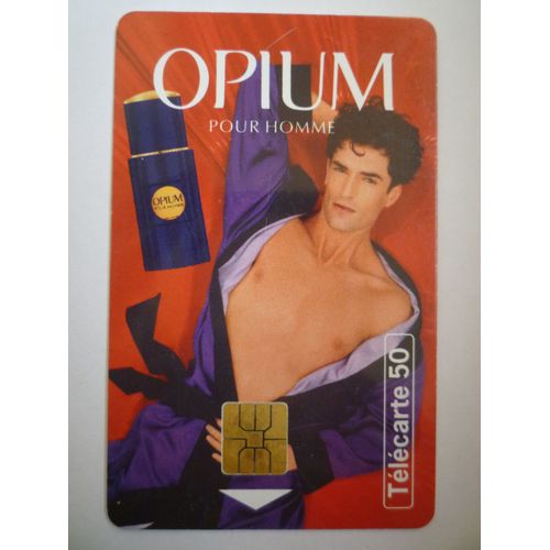 Télécarte France Telecom 50 Unités 1995 Opium Parfum Pour Homme Yves Saint Laurent
