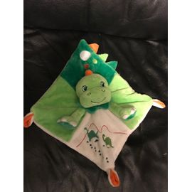 Doudou Plat Dinosaure Dragon Vert Blanc Orange Simba Toys Kiabi