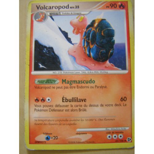 Carte Pokemon Volcaropod 90 Pv