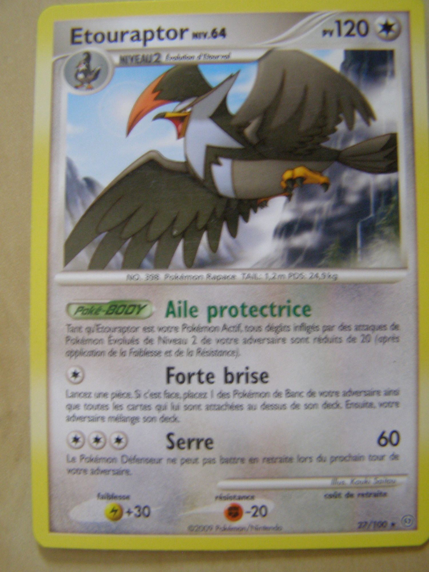 Carte Pokemon Etouraptor 1 Pv Cartes De Jeux Rakuten