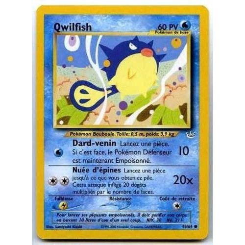 Pokemon - Qwilfish - 60 Pv - Version Française - 49/64