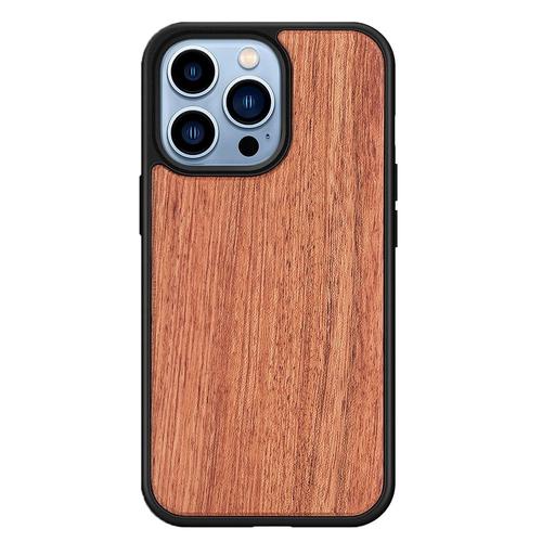 Porte-Cartes Magnétique 2 En 1 Étui En Bois Détachable Pour Iphone 14 Pro Max 13 12 11 Pro Xs Max 7 8 Plus Xr X