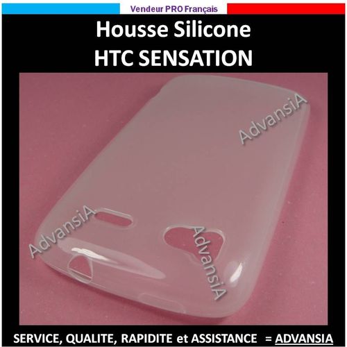 Housse Coque Etui Silicone Htc Sensation Transparent
