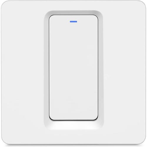 Bouton sans Fil Smart Light Switch Application de t¿¿l¿¿phone Match Rapide Commande vocale ¿¿ Distance Convient pour plafonnier Ampoule LED Fil Simple en L Facile ¿¿ Installer(1 Gang)