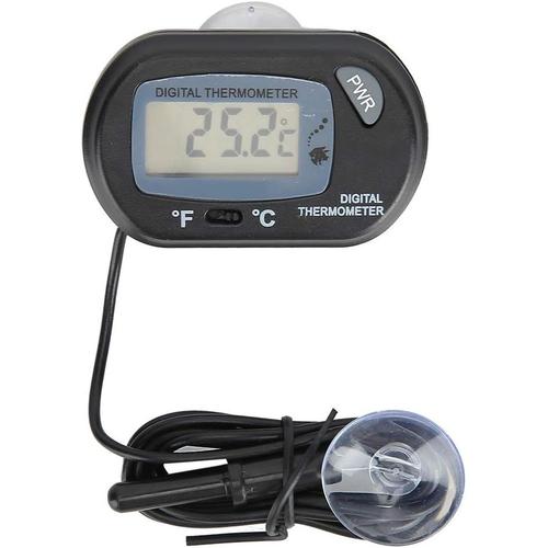 Thermom¿¿tre d'aquarium Num¿¿rique LCD Fish Tank Thermom¿¿tres ¿¿ Eau Reptile Terrarium Jauge de temp¿¿rature avec Ventouse et sonde