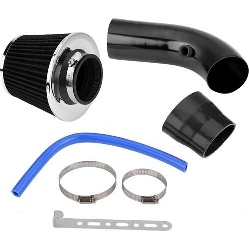 Kit Filtre ¿¿ Air Sport Universel Pour Voiture, 76 Mm Syst¿¿Me D'admission D'air En Fibre De Carbone Avec Tuyau, Tuyau D'admission D'air Froid, Kit De Tuyau D'induction En Alliage D'aluminium