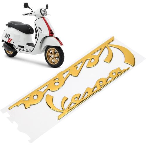 Autocollant D'embl¿¿Me De Moto, Autocollants D'embl¿¿Me D¿¿Coration De Moto Autocollant 3 Dimensions Pour Vespa Gts300 Lx125 Lx150 Ie Sprint Primavera 300 Lx Lxv (Jaune)