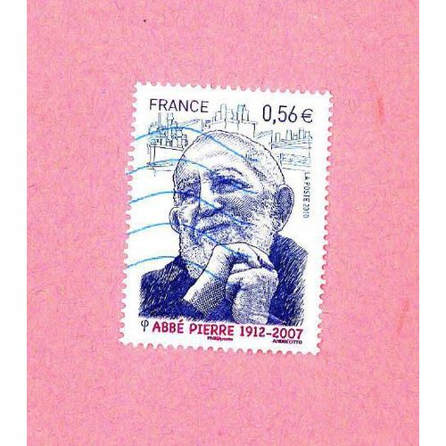 Timbre Oblitéré Used Stamp Selo Carimbado Abbé Pierre 1912-2007 France 0,56¿ 2010 Y&t 4435