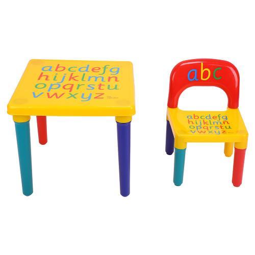 Ensemble Table Et Chaises Alphabet Pour Enfants (Vendu Exclusivement Dans Les Entrepôts À L'étranger) Avec Dimensions