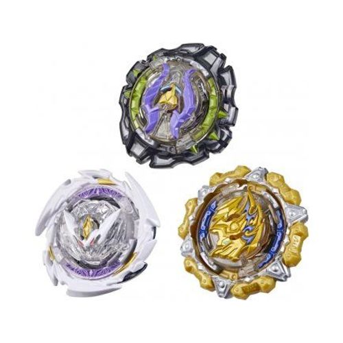 Coffret 3 Toupies Beyblade Burst Quantum Pulse - Set Stone Nemesis N7, Destruction Belfyre B7 Et Gilded Balderov B7 + 1 Carte