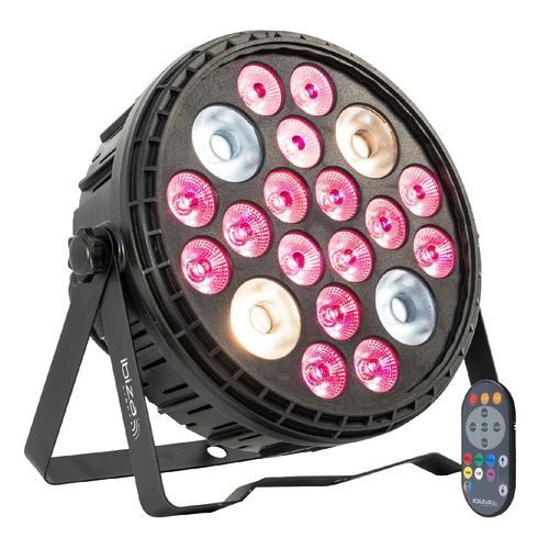 Projecteur Par Ibiza Light BIGPAR-16RGBW4WWCW - Projecteur PAR XXL 16 LED 4W RGBW 4-EN-1 + 4 LED 30W Blanc Chaud / Froid