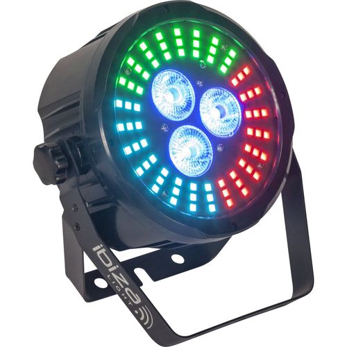 Ibiza Light PARLED318-FX2 - Projecteur PAR DMX A LED D'Animation Avec Télécommande