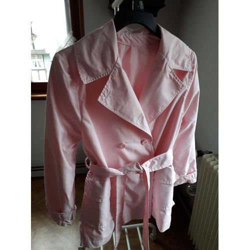Imperméable Fille Coton Rose Pâle