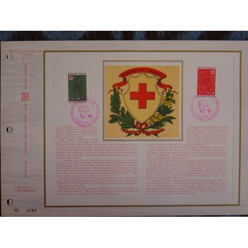 2 Feuillets Philatéliques Cef 219s, N° 35 Et 36 Soie - Croix Rouge : Desgenettes, Broussais.