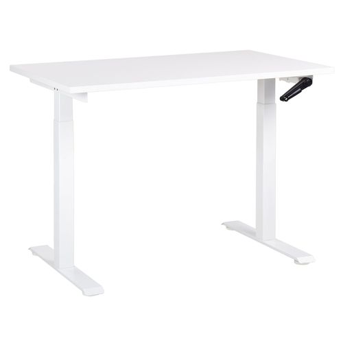 Table À Hauteur Ajustable Manuel Blanc Destines