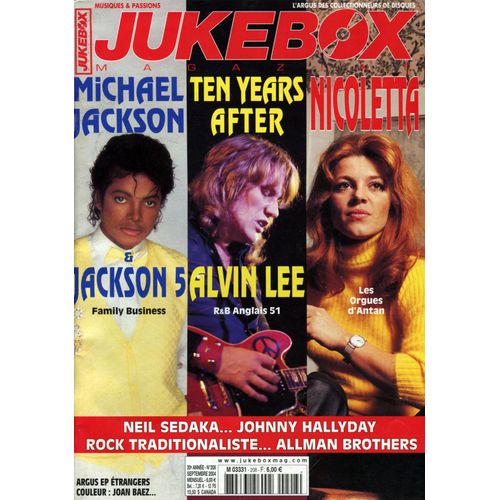 Jukebox Magazine 208 - Michael Jackson Et Jackson 5, Ten Years After, Nicoletta, Argus Disques Vinyl