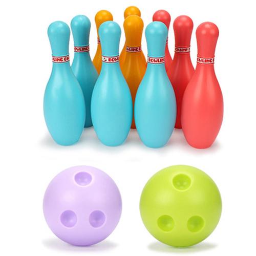 [Yue Xinghui] (La Propriété Intellectuelle A Été Traitée) 1 Jeu De Jouets De Bowling Ensemble De Jeux De Sports D'intérieur Pour Enfants (Sac Opp) Taille Moyenne 10 Bouteilles + 2 Balles