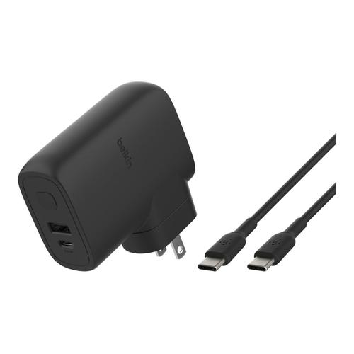 Belkin Boost Charge - Banque D'alimentation/Adaptateur Secteur - 5000 Mah - 25 Watt - Fast Charge, Pd 3.0 - 2 Connecteurs De Sortie (Usb, 24 Pin Usb-C) - Noir