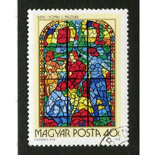Timbre Oblitéré Magyar Posta, Rippl - Ronai J : Muzsak, 1972, 40 F