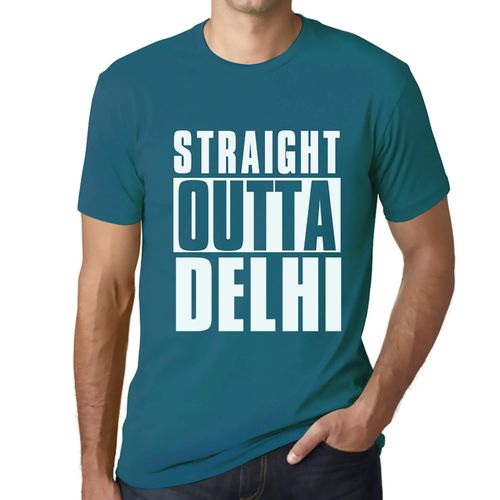 Homme Tee-Shirt Tout Droit Sorti De Delhi - Straight Outta Delhi - T-Shirt Graphique Éco-Responsable Vintage Cadeau Nouveauté