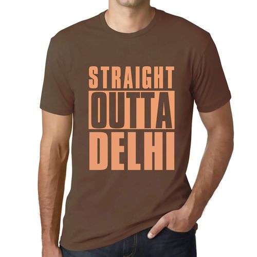 Homme Tee-Shirt Tout Droit Sorti De Delhi - Straight Outta Delhi - T-Shirt Graphique Éco-Responsable Vintage Cadeau Nouveauté