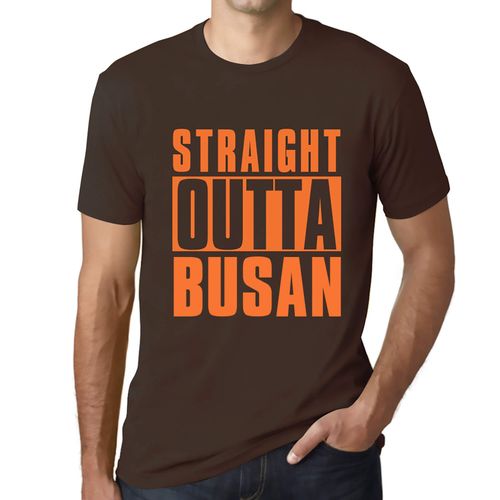 Homme Tee-Shirt Tout Droit Sorti De Busan - Straight Outta Busan - T-Shirt Graphique Éco-Responsable Vintage Cadeau Nouveauté