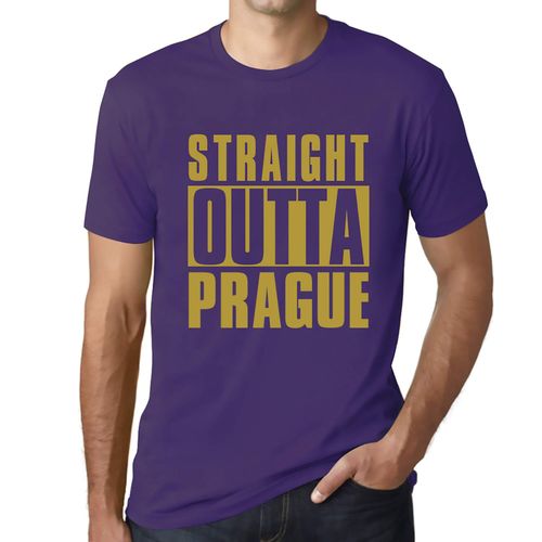 Homme Tee-Shirt Tout Droit Sorti De Prague - Straight Outta Prague - T-Shirt Graphique Éco-Responsable Vintage Cadeau Nouveauté