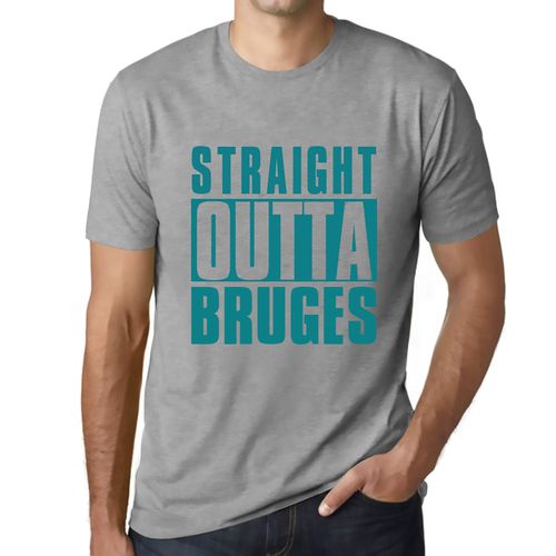 Homme Tee-Shirt Tout Droit Sorti De Bruges - Straight Outta Bruges - T-Shirt Graphique Éco-Responsable Vintage Cadeau Nouveauté