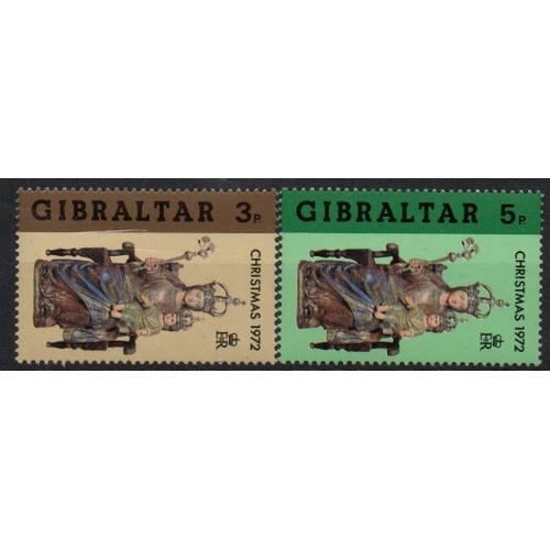Gibraltar Timbres Noël 1972