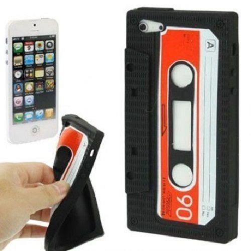 Etui Housse Coque Cassette K7 Vintage Ozzzo Noir Pour Apple Iphone 3g 3gs