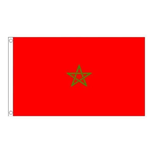Drapeau du Maroc Drapeau durable Maroc Drapeau Grand Drapeau Résistant Bannières nationales pour défilés, olympique, Coupe du Mond