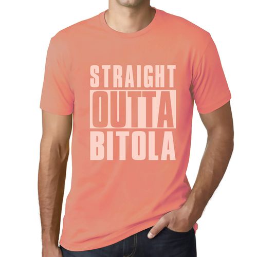 Homme Tee-Shirt Tout Droit Sorti De Bitola - Straight Outta Bitola - T-Shirt Graphique Éco-Responsable Vintage Cadeau Nouveauté