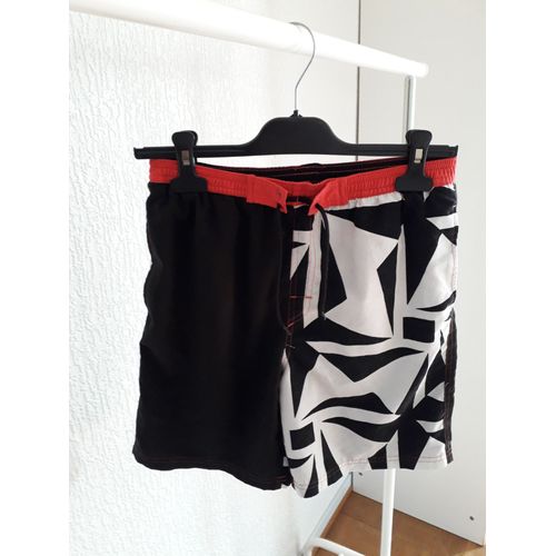 Short De Bain Blanc Et Noir