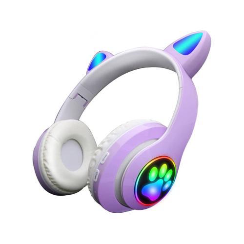 KLACK AURVZV23MMORADO Casque Bluetooth (Sur l'oreille - MicroAuriculaires - Suppression du bruit - Violet)