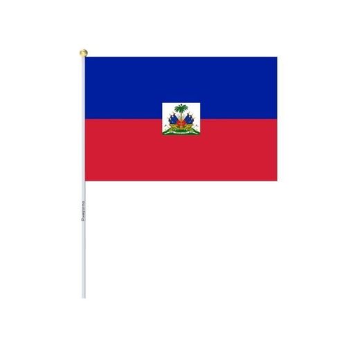 Mini Drapeau d'Haïti 14x21cm en polyester