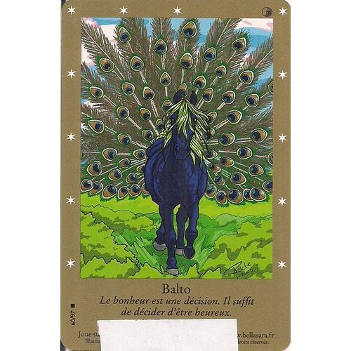 Carte Bella Sara. Balto. 60/97. Code Non Activé.