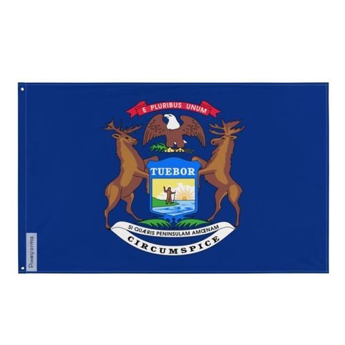 Drapeau du Michigan 90x150cm en polyester