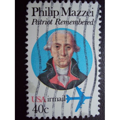 Etats-Unis...40c U.S.Airmail.Philip Mazzei.Patriot Remenbered. Oblitéré.