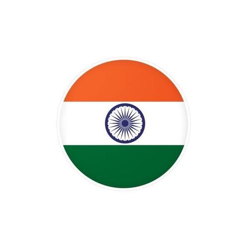 Autocollant Rond Drapeau De L'inde 3.0x4.5cm En 1000 Pièces