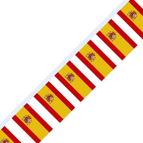 Guirlande Drapeau de l'Espagne 50 pièces 14x21cm