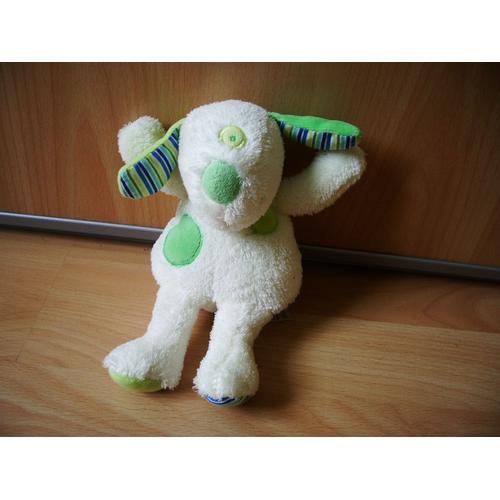 Chien Blanc Taches Verte 20 Cm Babysun