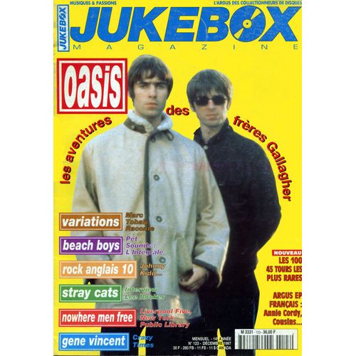 Jukebox Magazine 123  -  Oasis - Variations - Stray Cats - Gene Vincent - Beach Boys - Argus Vinyles